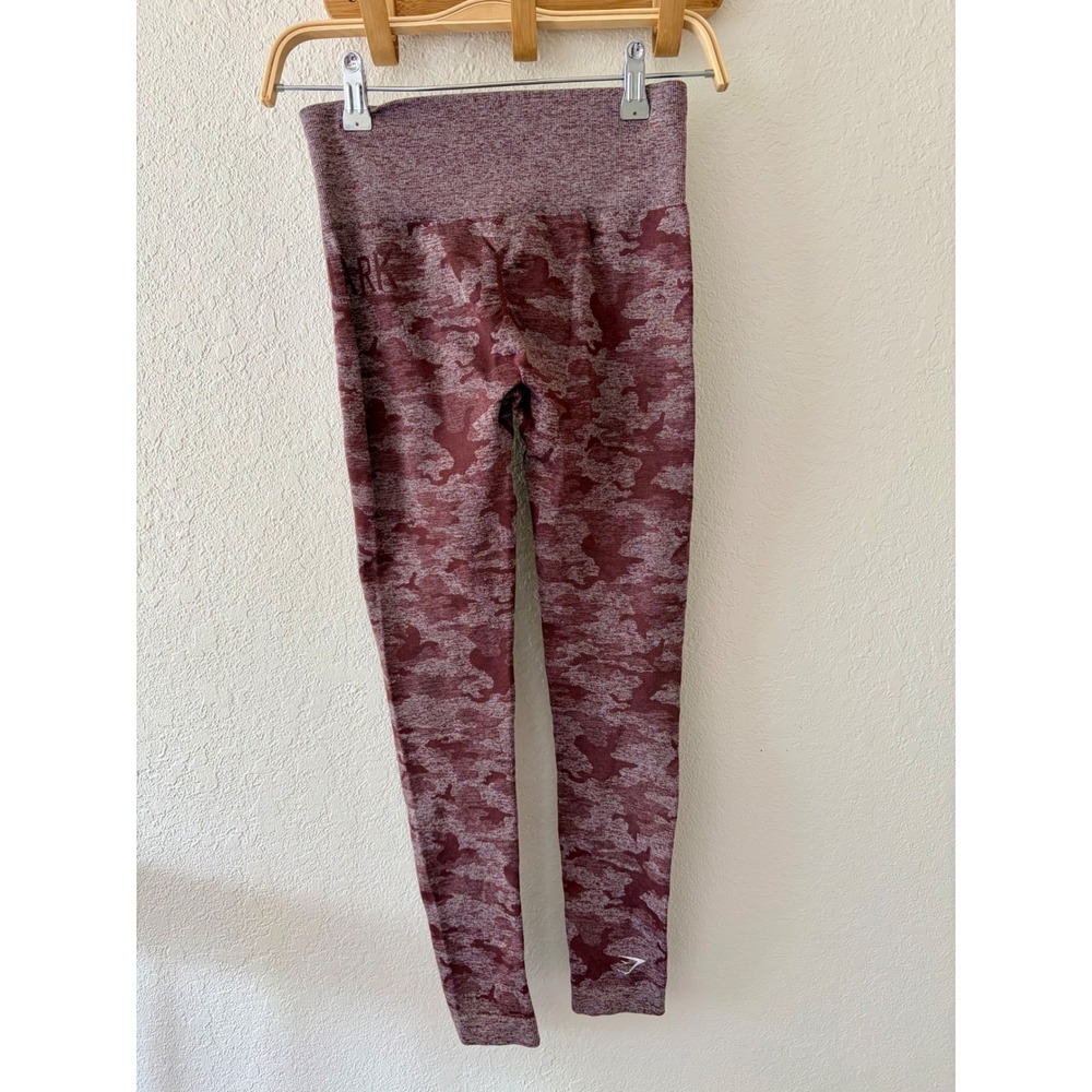 Gymshark XS Adapt Pink Camo Seamless Athletic Leggings High Waisted Scrunch Bum - Picture 10 of 10